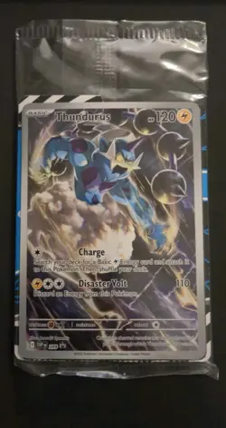 Pokemon Black Bolt ETB Thundurus SVP 209 Promo Pokemon Center Stamped SEALED - Image 1