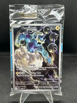 Pokemon Black Bolt ETB Thundurus SVP 209 Promo Pokemon Center Stamped SEALED - Image 1