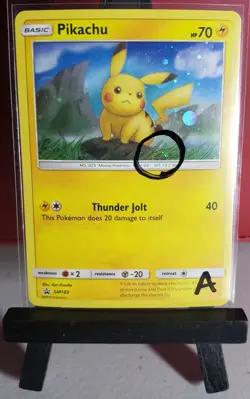 Pikachu SM183 Black Star Promo Holofoil Rare Holo Pokemon Card W Swirl A - Image 1