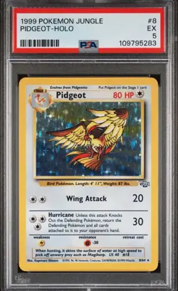 1999 POKEMON JUNGLE #8 PIDGEOT-HOLO PSA 5 - Image 1