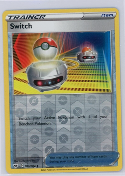 Pokemon TCG Switch 183/202 Sword & Shield Base Reverse Holo Uncommon - Image 1