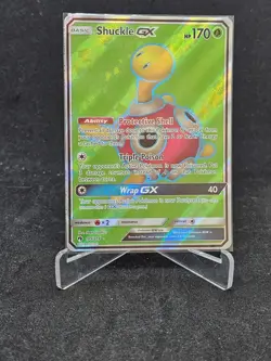 Pokemon Card Shuckle GX 195/214 Sun & Moon-Lost Thunder Ultra Rare - Image 1