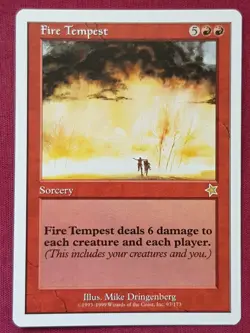 Magic The Gathering STARTER 1999 FIRE TEMPEST red card MTG - Image 1