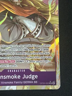 Vinsmoke Judge - Parallel - OP06-062 - Wings of the Captain - Alt One Piece Card - Image 4