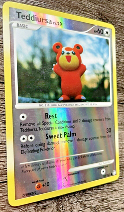 Pokemon TCG Card Teddiursa - 105/123 - Reverse Holo Mysterious Treasures - LP - Image 2