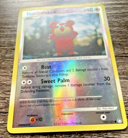 Pokemon TCG Card Teddiursa - 105/123 - Reverse Holo Mysterious Treasures - LP - Image 3