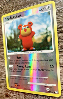Pokemon TCG Card Teddiursa - 105/123 - Reverse Holo Mysterious Treasures - LP - Image 4
