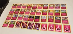 40 LOT Pokemon Cards DISCONTINUED FAIRY PINK Lot Holo Rare TCG ALL DIFFERENT - Image 1