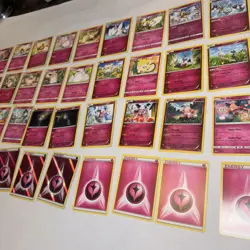 40 LOT Pokemon Cards DISCONTINUED FAIRY PINK Lot Holo Rare TCG ALL DIFFERENT - Image 5