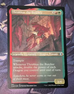 MTG *ETCHED FOIL*Battle for Baldur's Gate Uncommon THRAKKUS THE BUTCHER NM - Image 1