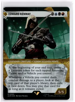 TEXTURED FOIL Edward Kenway Assassins Creed LP x1 MTG Magic: the Gathering - Image 1