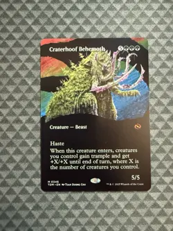 MTG Craterhoof Behemoth #0346 Borderless Mythic Tarkir: Dragonstorm (TDM) - Image 1