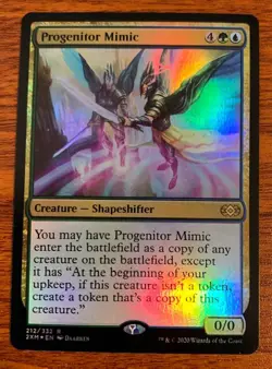 2020 MTG Wizards of the Coast Double Masters Foil Progenitor Mimic #212/332 Used - Image 1
