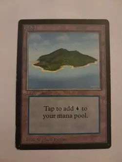 Island HP MTG Magic the Gathering Beta Basic Land (A) - Image 1