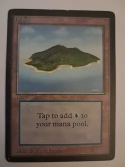 Island HP MTG Magic the Gathering Beta Basic Land (A) - Image 1