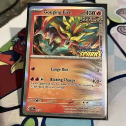 Gouging Fire 151 Surging Sparks Pre Release Stamped PROMO Pokemon - Image 1