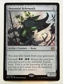 MTG The Brothers' War Perennial Behemoth 202/287 NM Rare - Image 1