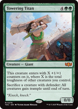 MTG Magic 1x Towering Titan (M/NM) Commander Tarkir Dragonstorm - Image 1