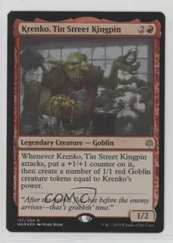 Krenko Tin Street Kingpin English Foil Magic: War of the Spark #137 0f72 - Image 1
