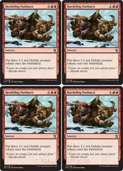 MTG - 4x HORDELING OUTBURST - Khans of Tarkir (U) - Image 1