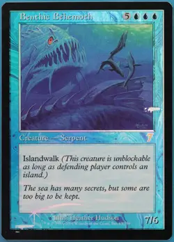 Benthic Behemoth FOIL 7th Edition HEAVILY PLD Blue Rare CARD (435429) ABUGames - Image 1