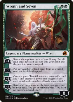 Wrenn and Seven X1 FOIL-NM/M- Innistrad: Midnight Hunt - Image 1