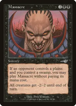Massacre 1x MtG Nemesis NEM SP/NM - Image 1