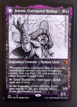 MTG Midnight Hunt - Jerren Corrupted Bishop - Showcase Mythic - Image 1