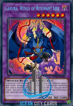 Yugioh Secret Rare Garura, Wings Of Resonant Life MP23-EN148 1st Edition - Image 1