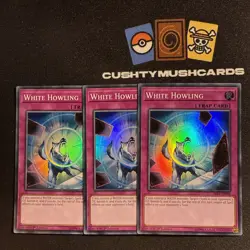 YUGIOH WHITE HOWLING SUPER RARE RIRA-EN096 1ST EDITION X3 - Image 1