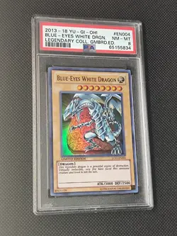 Blue Eyes White Dragon LC01-EN004 Ultra Rare Yu-Gi-Oh Legendary Collection PSA 8 - Image 2