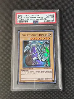 Blue Eyes White Dragon LC01-EN004 Ultra Rare Yu-Gi-Oh Legendary Collection PSA 8 - Image 3