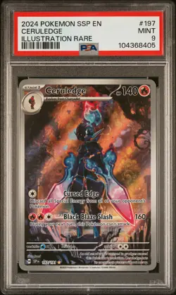 2024 POKEMON SSP EN-SURGING SPARKS ILLUSTRATION RARE #197 CERULEDGE PSA 9 - Image 1