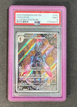 2024 POKEMON SSP EN-SURGING SPARKS ILLUSTRATION RARE #197 CERULEDGE PSA 9 - Image 1