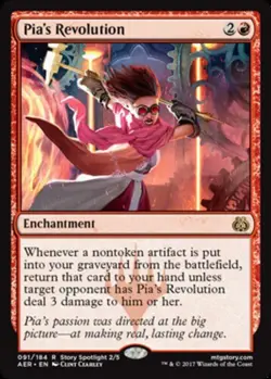 x1 Pia's Revolution R MTG Aether Revolt M/NM, English - Image 1