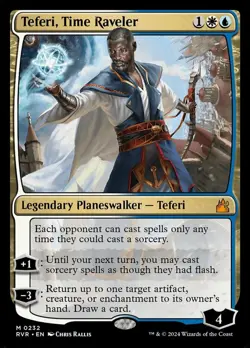 NM-Mint, English MTG Regular Teferi, Time Raveler Ravnica Remastered Magic the G - Image 1