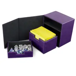 BCW Purple Leatherette Deck Box Vault LX Hold 100 Sleeved Topload Gaming CCG New - Image 1