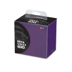 BCW Purple Leatherette Deck Box Vault LX Hold 100 Sleeved Topload Gaming CCG New - Image 2