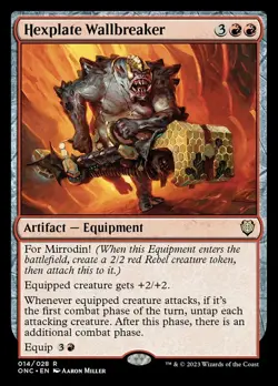 [1x] Hexplate Wallbreaker Near Mint, English Phyrexia: All Will Be One Commander - Image 1