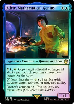 Adric, Mathematical Genius Surge Foil Doctor Who Commander NM MTG - Image 1