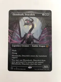 Ebondeath Dracolich Extended Borderless MTG Magic the Gathering Card NM Mint AFC - Image 1