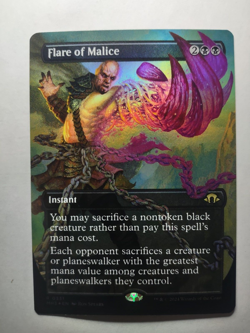 MTG- Flare of Malic - Borderless FOIL- Modern Horizons 3 - Instant Rare- NM/M - Image 1