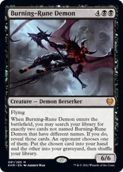 [1x] Burning-Rune Demon - Near Mint, English - Kaldheim MTG Magic - Image 1