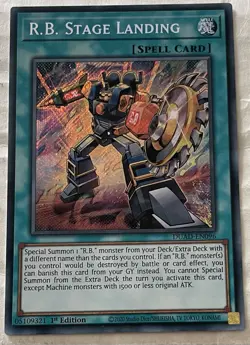 R.B. Stage Landing Yu-Gi-Oh! Secret Rare 1st Ed DUAD-EN096 - Image 1