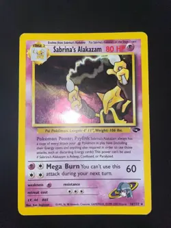 Pokemon Sabrina's Alakazam 16/132 Gym Challenge Holo English Eng GOOD+ - Image 1