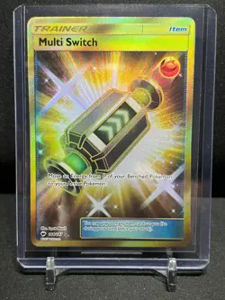 Multi Switch 164/147 Gold Secret Rare Pokemon 2017 Burning Shadows LP - Image 1