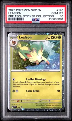2025 Pokemon SVP 170 Leafeon Holo Prismatic Evolutions Black Star Promo PSA 10 - Image 1