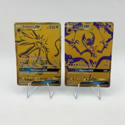 Lunala GX, Solgaleo GX, Full Art, Gold, Promo, Pokemon TCG Cards - Image 1