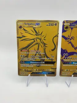 Lunala GX, Solgaleo GX, Full Art, Gold, Promo, Pokemon TCG Cards - Image 2