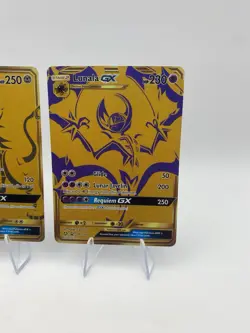 Lunala GX, Solgaleo GX, Full Art, Gold, Promo, Pokemon TCG Cards - Image 3